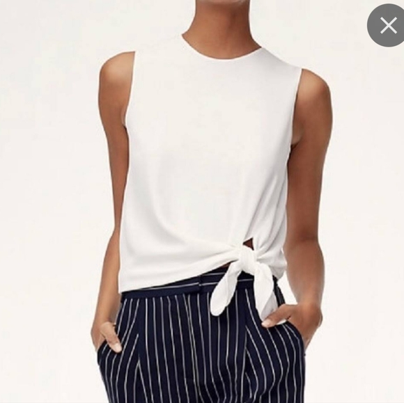 Aritzia Babaton Hopkins White Sleeveless Tank Blouse Medium - Picture 1 of 8